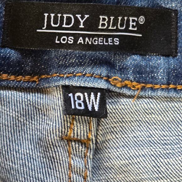 Judy Blue Multicolor Embroidery Pocket High Waist Skinny Jeans, Size 18W - Picture 4 of 9